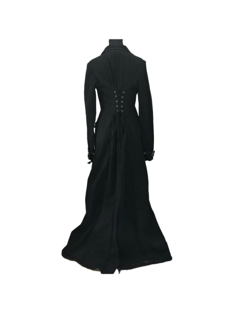Vtg Y2K Tripp Nyc Trench Coat L 90s Goth Emo Punk Rave Bondage Grunge Western - Picture 4 of 8